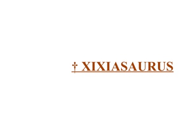 † Xixiasaurus